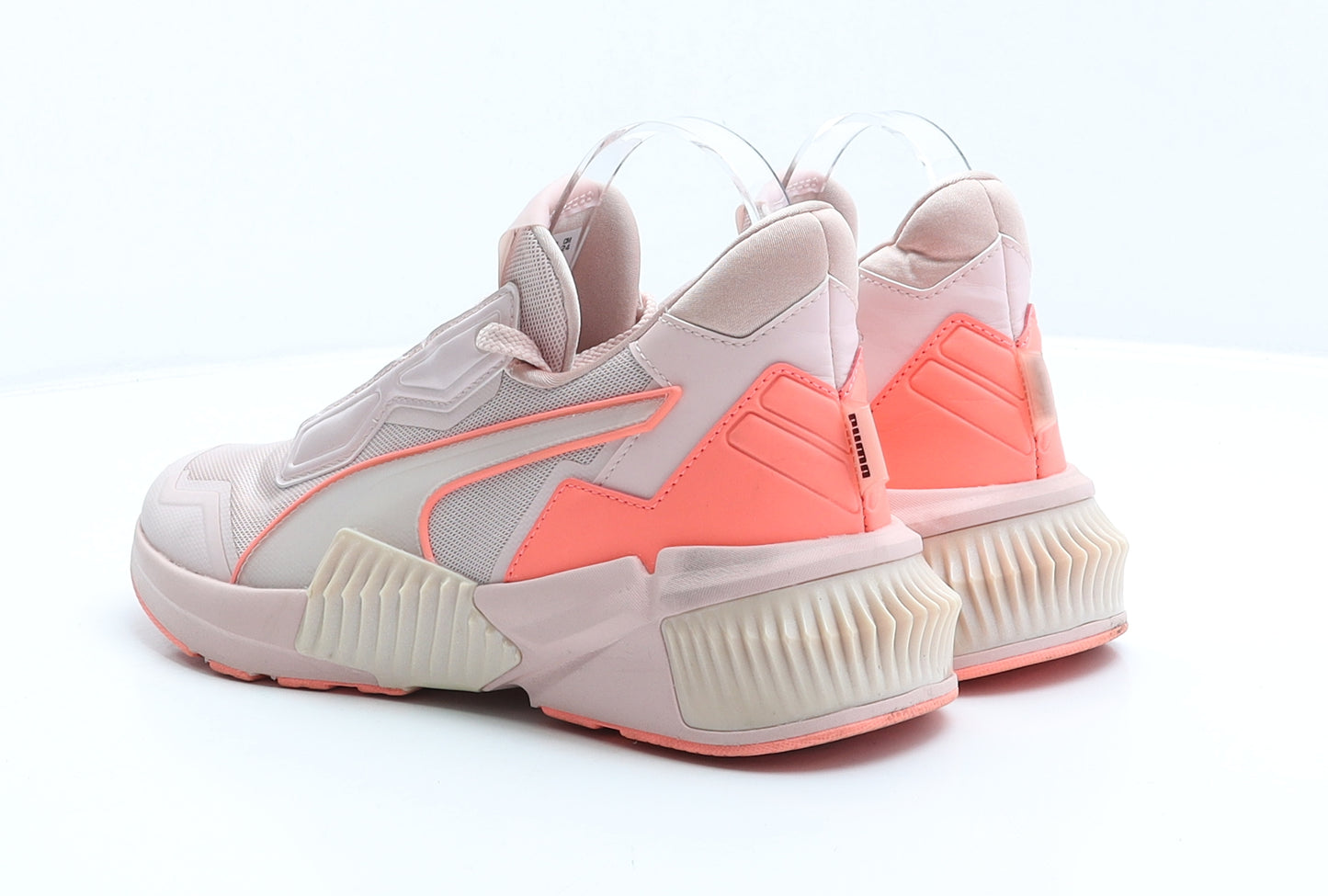PUMA Womens Pink Geometric Synthetic Trainer UK 5 38 US 7.5