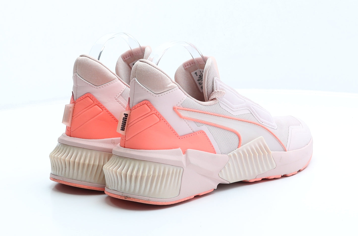 PUMA Womens Pink Geometric Synthetic Trainer UK 5 38 US 7.5