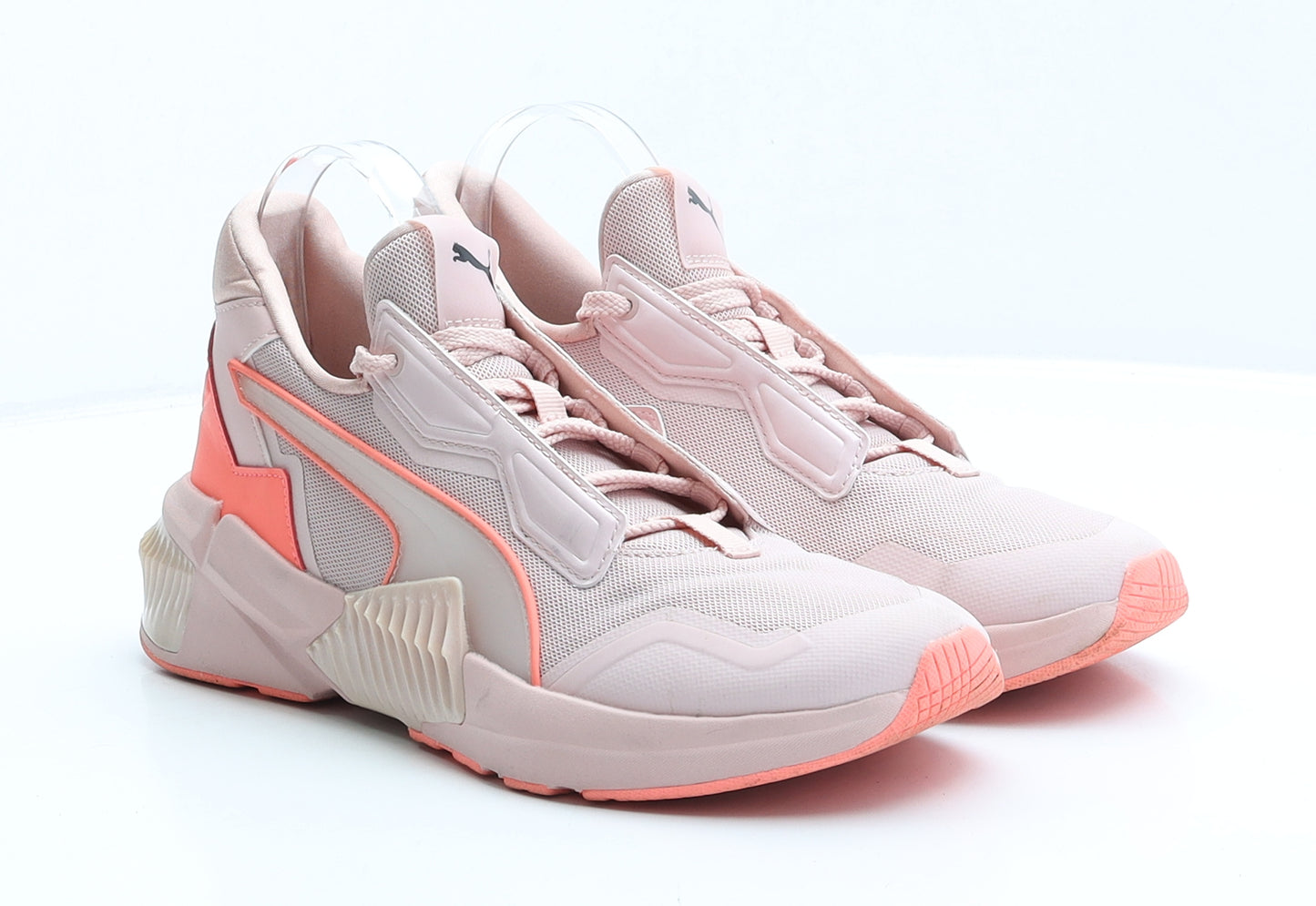 PUMA Womens Pink Geometric Synthetic Trainer UK 5 38 US 7.5