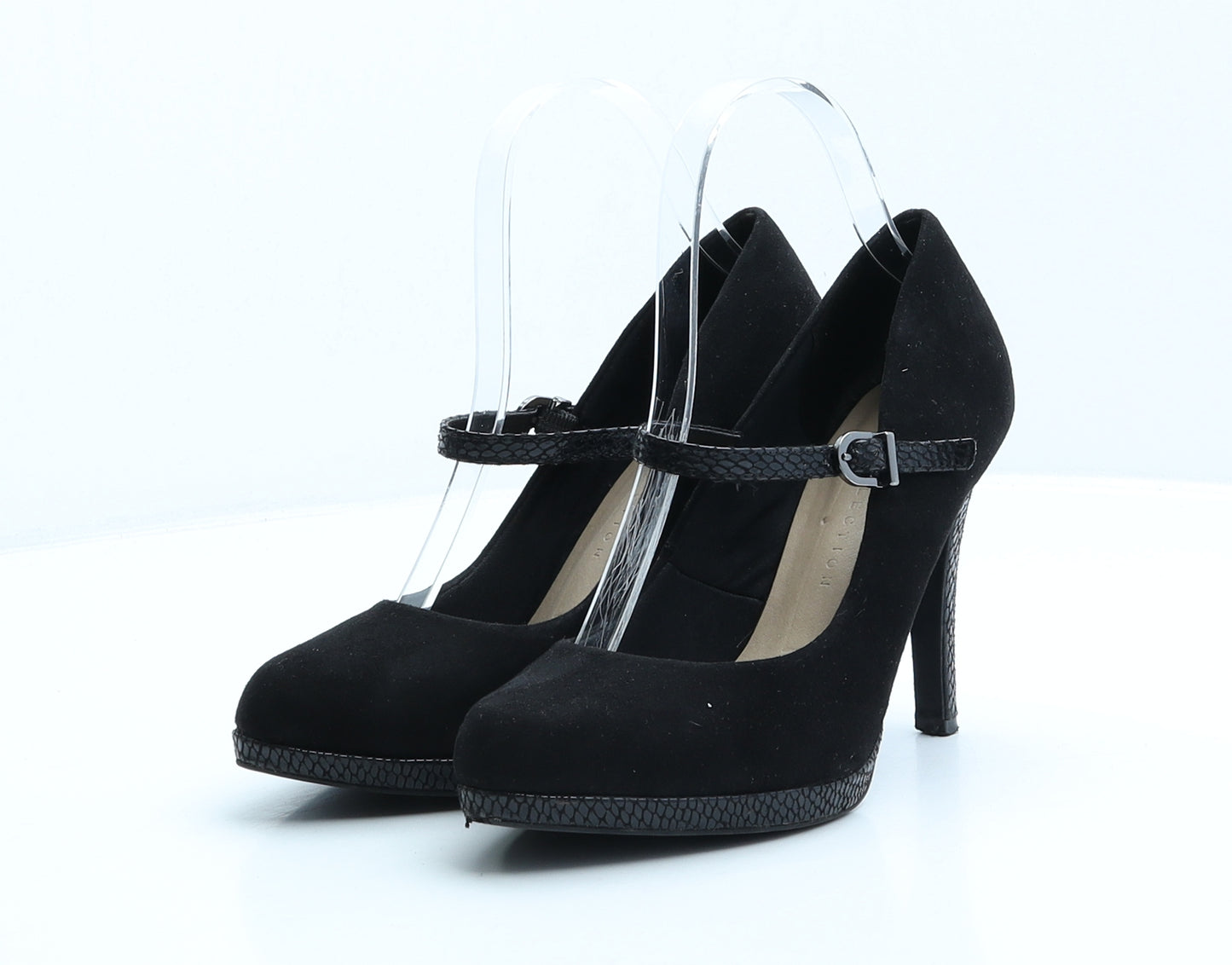 Marks and Spencer Womens Black Suede Court Heel UK 5