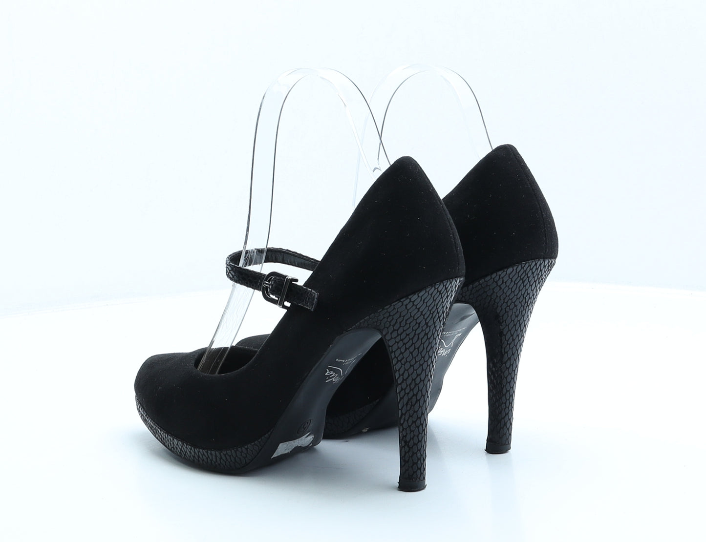 Marks and Spencer Womens Black Suede Court Heel UK 5