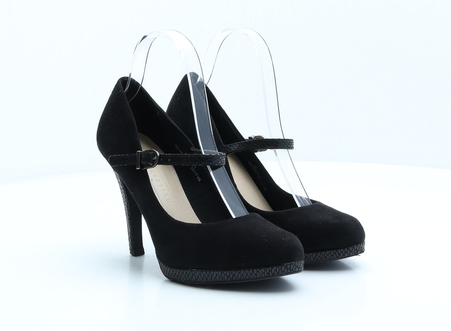 Marks and Spencer Womens Black Suede Court Heel UK 5