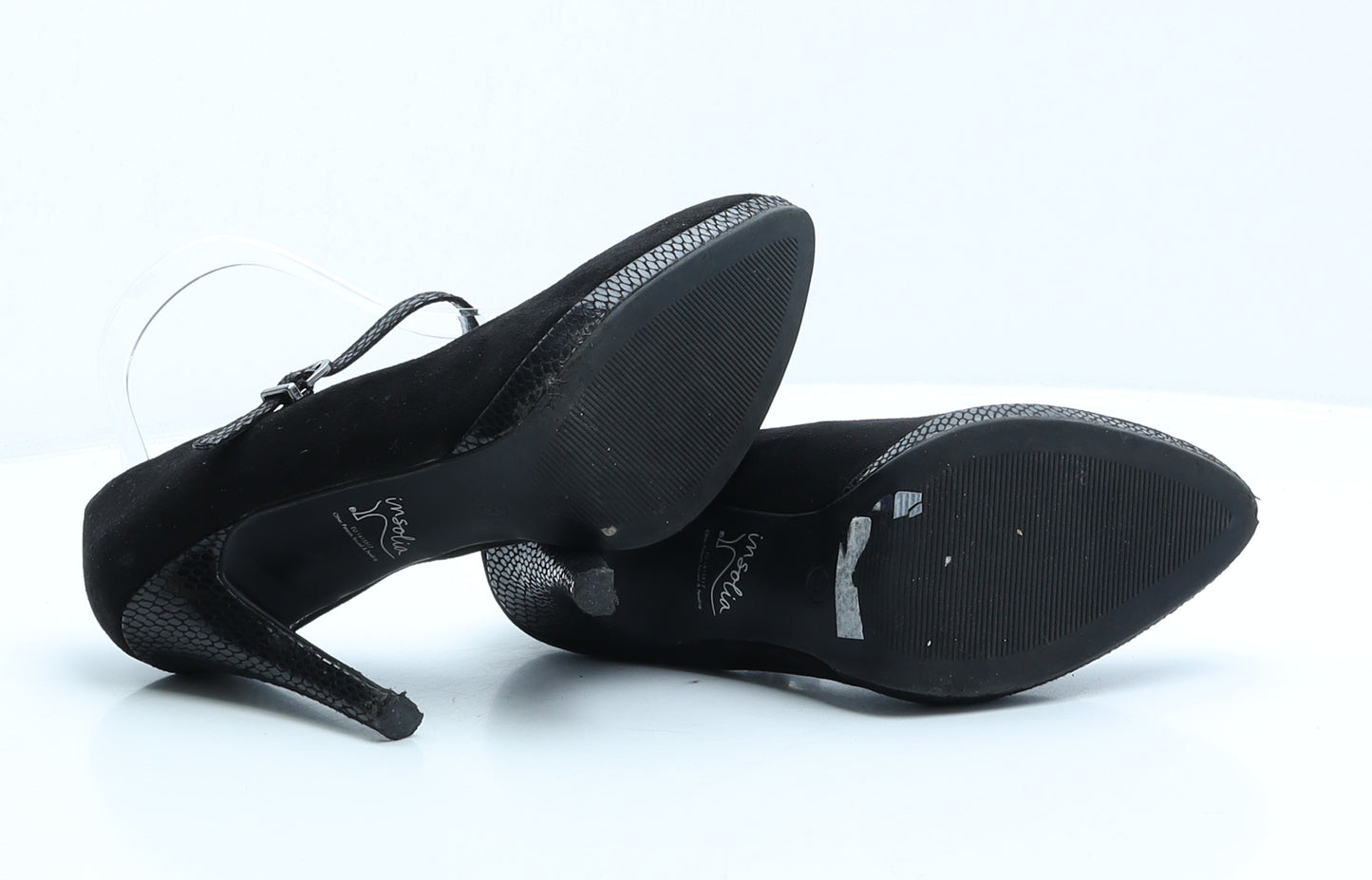 Marks and Spencer Womens Black Suede Court Heel UK 5