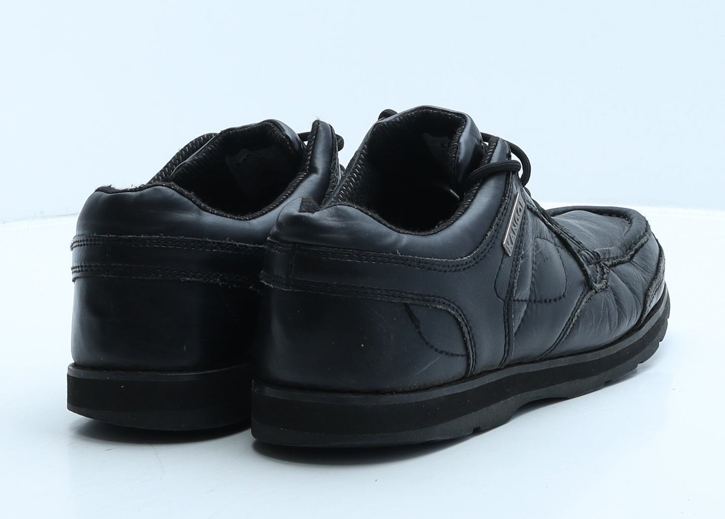 Kangol Mens Black Leather Boat Shoe Casual UK 7.5 40