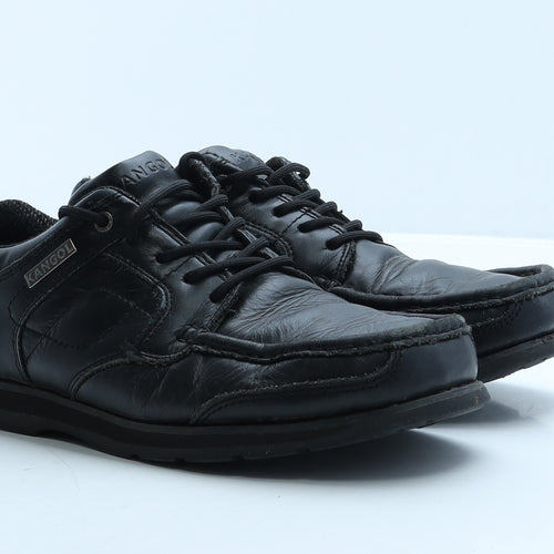 Kangol Mens Black Leather Boat Shoe Casual UK 7.5 40