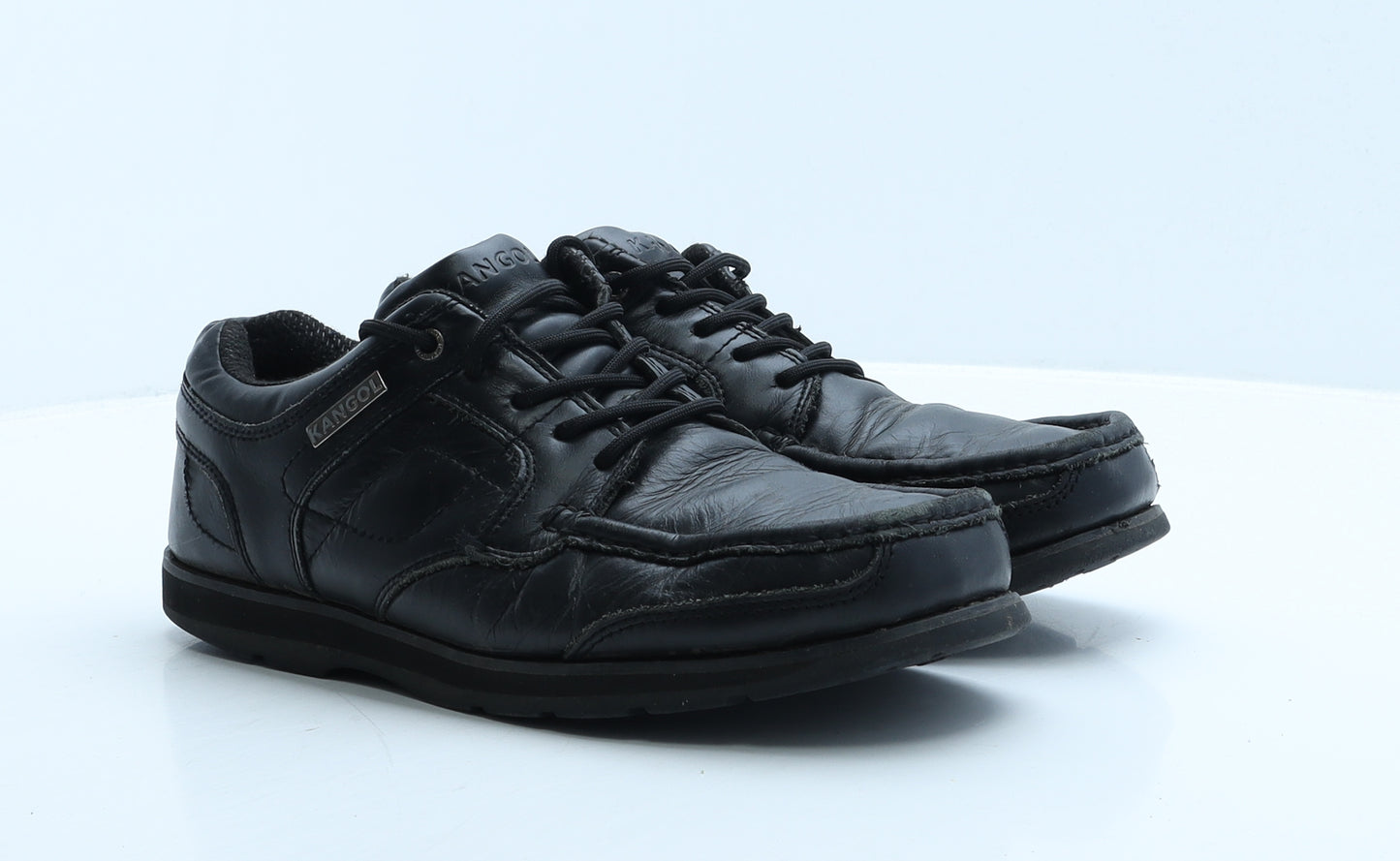 Kangol Mens Black Leather Boat Shoe Casual UK 7.5 40