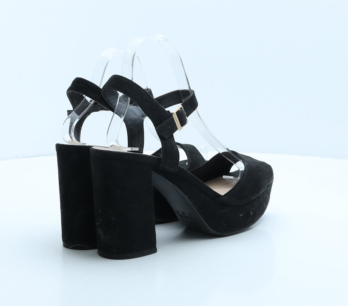 Primark Womens Black Suede Platform Heel UK 6 39