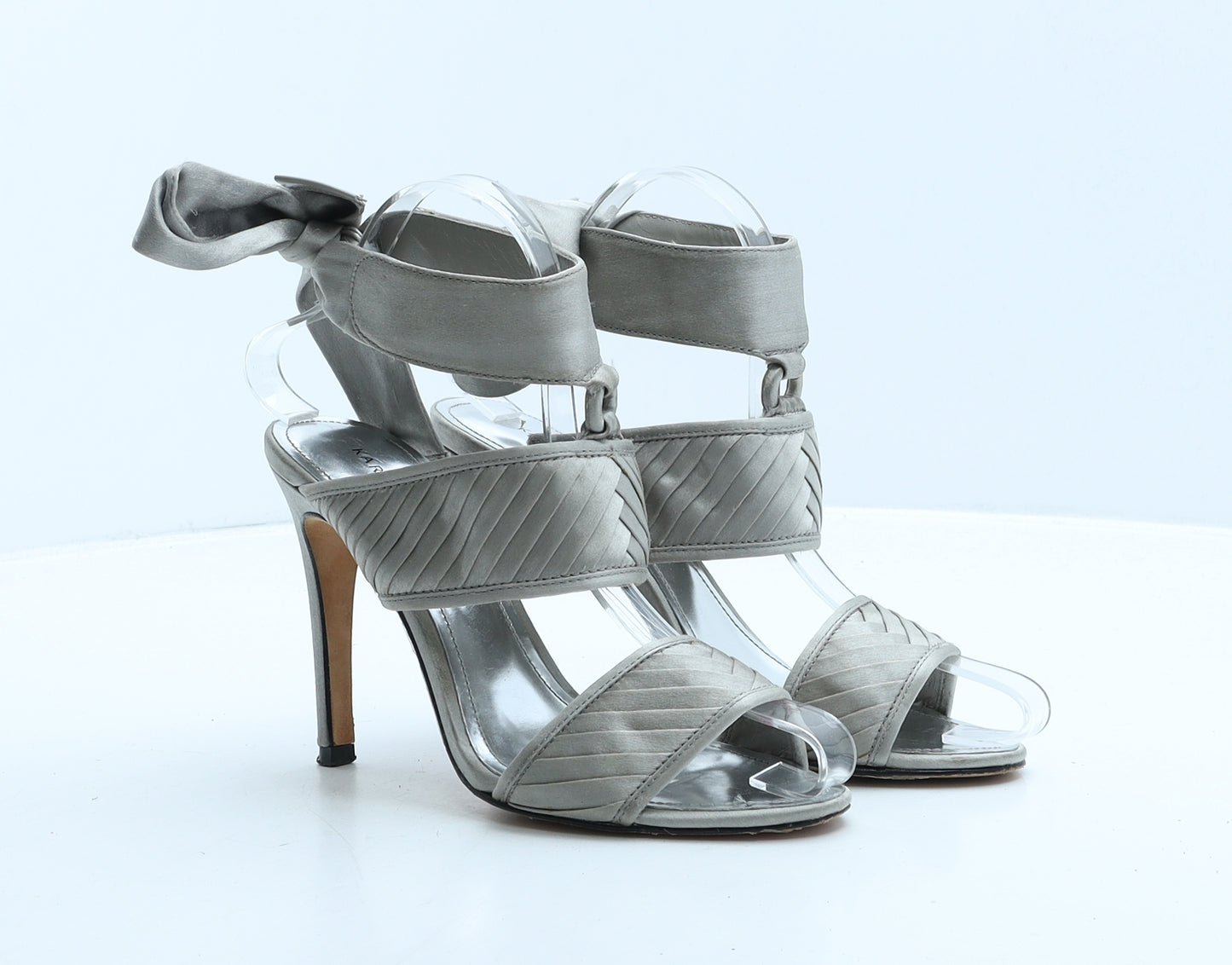 Karen Millen Womens Grey Synthetic Strappy Heel UK 3 36