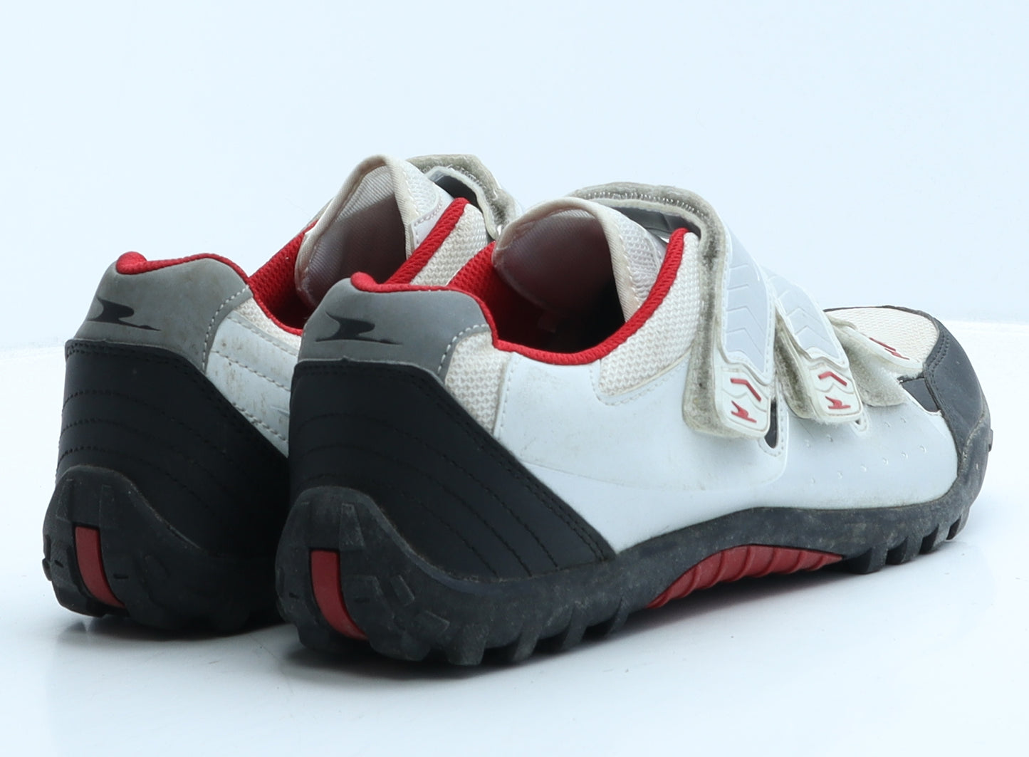 Crane Mens White Colourblock Leather Trainer UK 10
