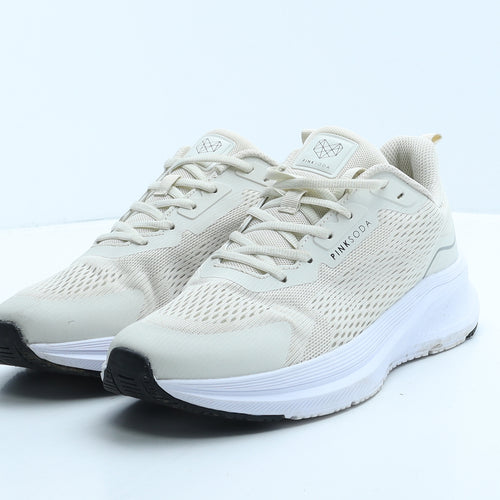 Pink Soda Womens Ivory Fabric Trainer UK 7 40