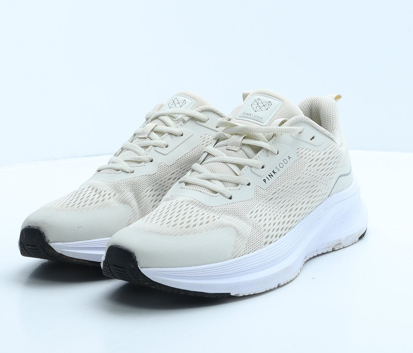 Pink Soda Womens Ivory Fabric Trainer UK 7 40
