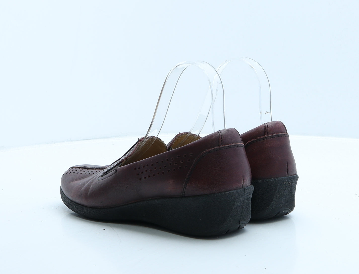 Esse Womens Red Leather Loafer Flat UK 6 39