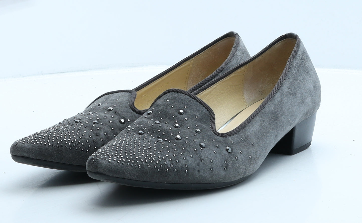 Gabor Womens Grey Suede Ballet Casual UK 6.5