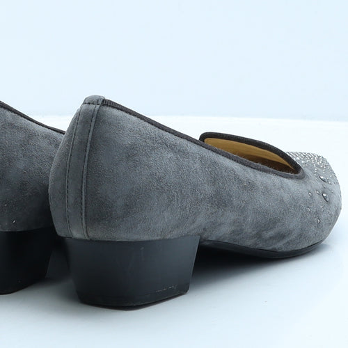 Gabor Womens Grey Suede Ballet Casual UK 6.5