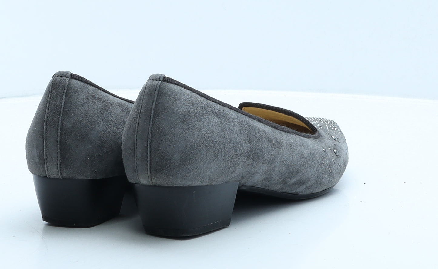 Gabor Womens Grey Suede Ballet Casual UK 6.5