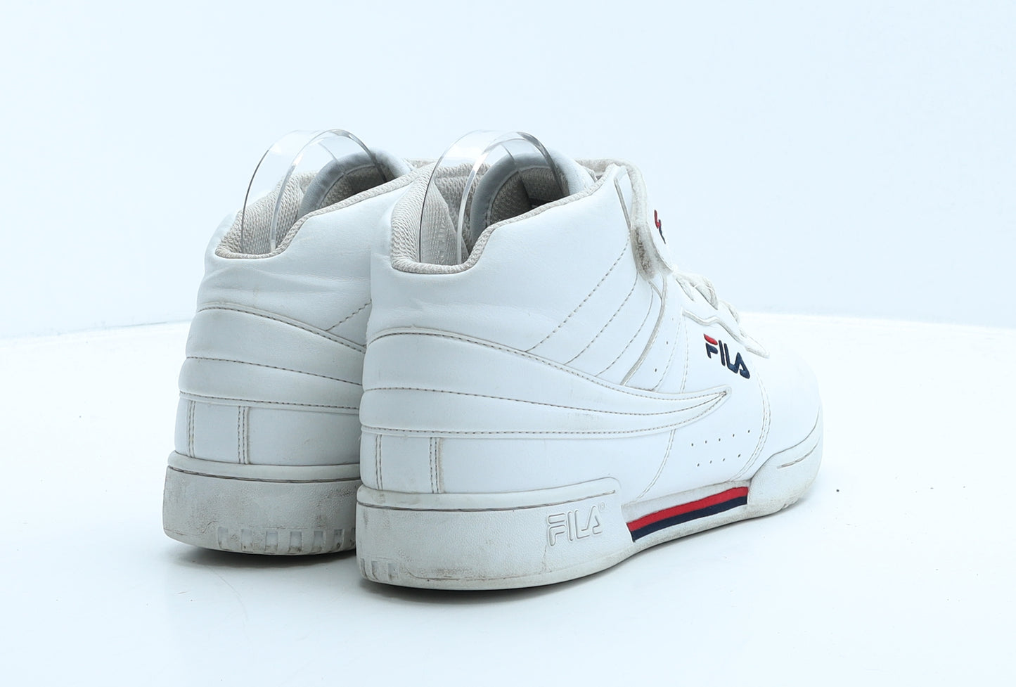 FILA Womens White Geometric Leather Trainer UK 5 38.5