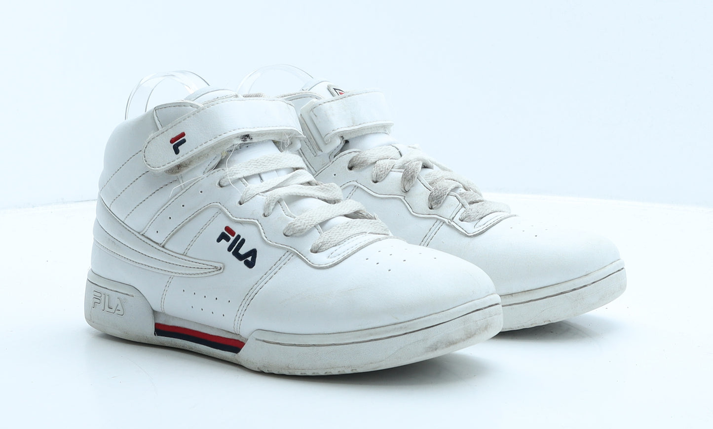 FILA Womens White Geometric Leather Trainer UK 5 38.5