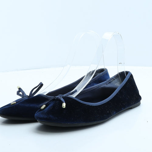 George Womens Blue Synthetic Ballet Flat UK 5 38