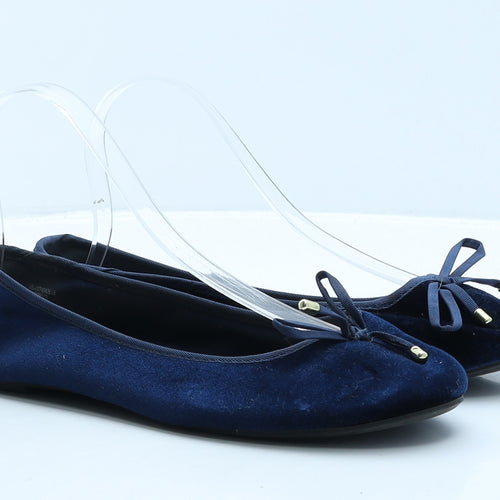 George Womens Blue Synthetic Ballet Flat UK 5 38