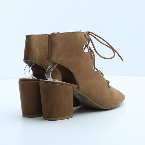 Primark Womens Brown Suede Gladiator Heel UK 7 40