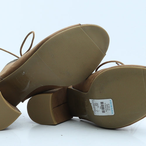 Primark Womens Brown Suede Gladiator Heel UK 7 40