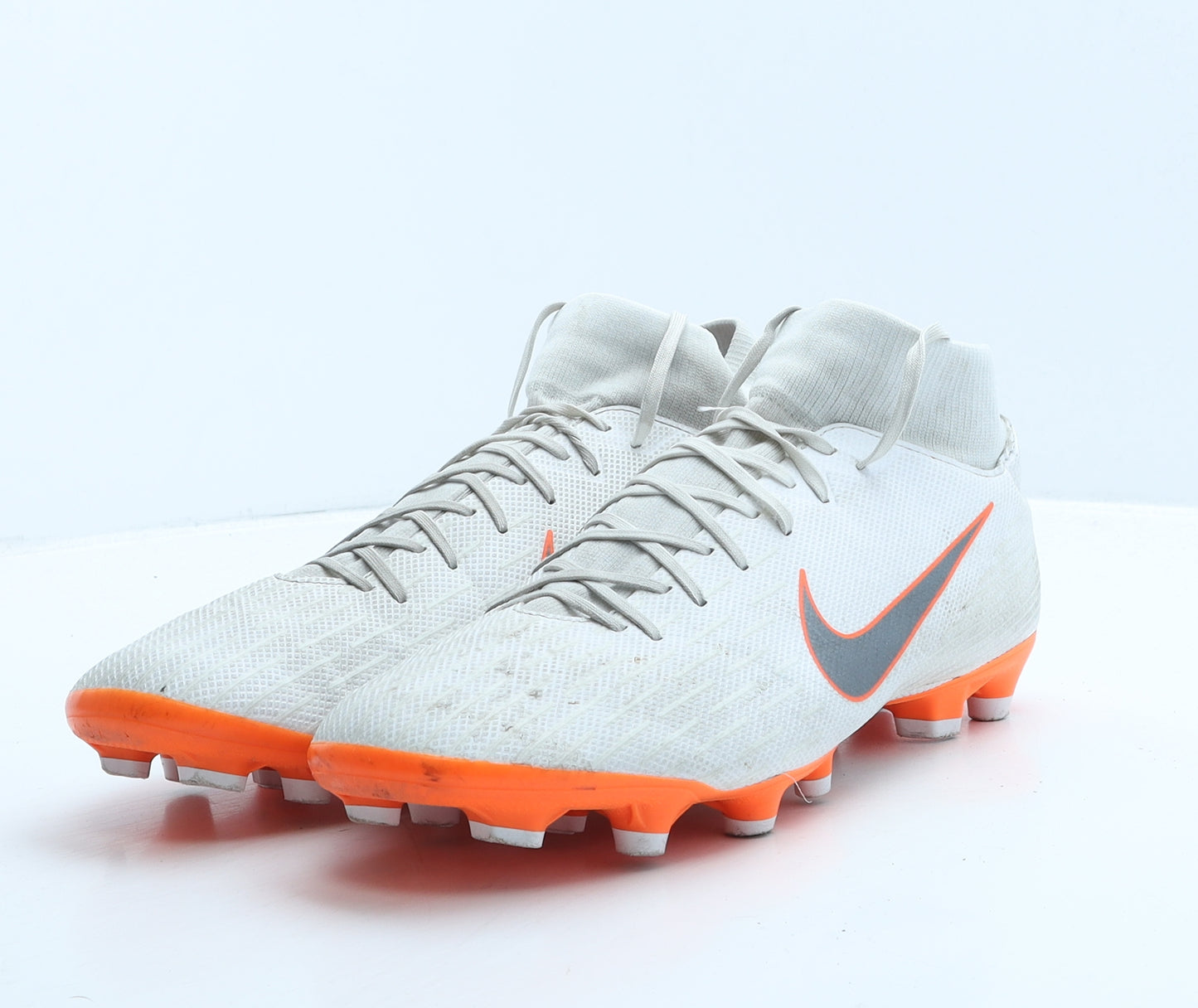 Nike Mens White Colourblock Leather Trainer UK 10 45 - Football boots