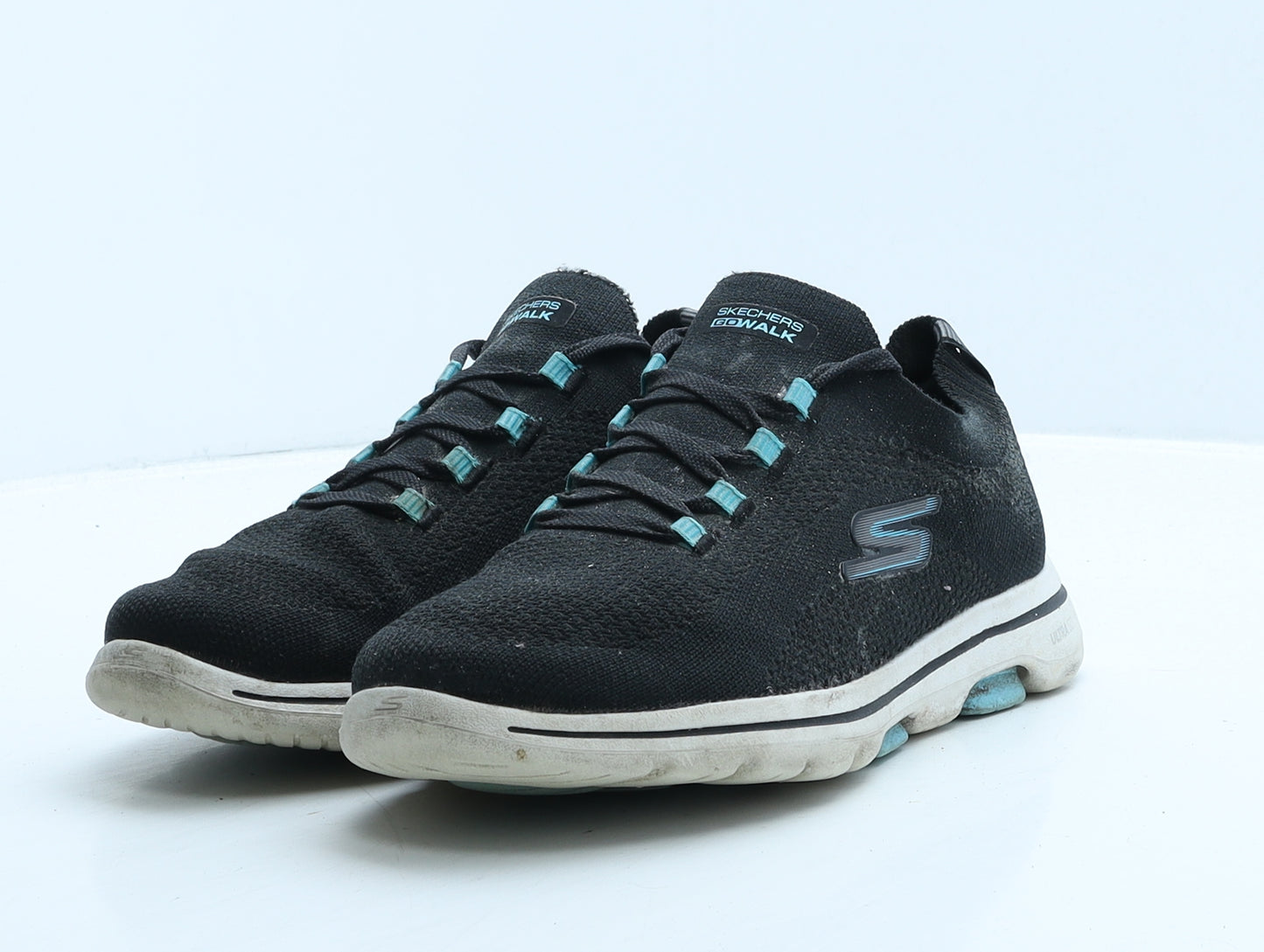 Skechers Womens Black Geometric Fabric Trainer UK 4.5 37.5