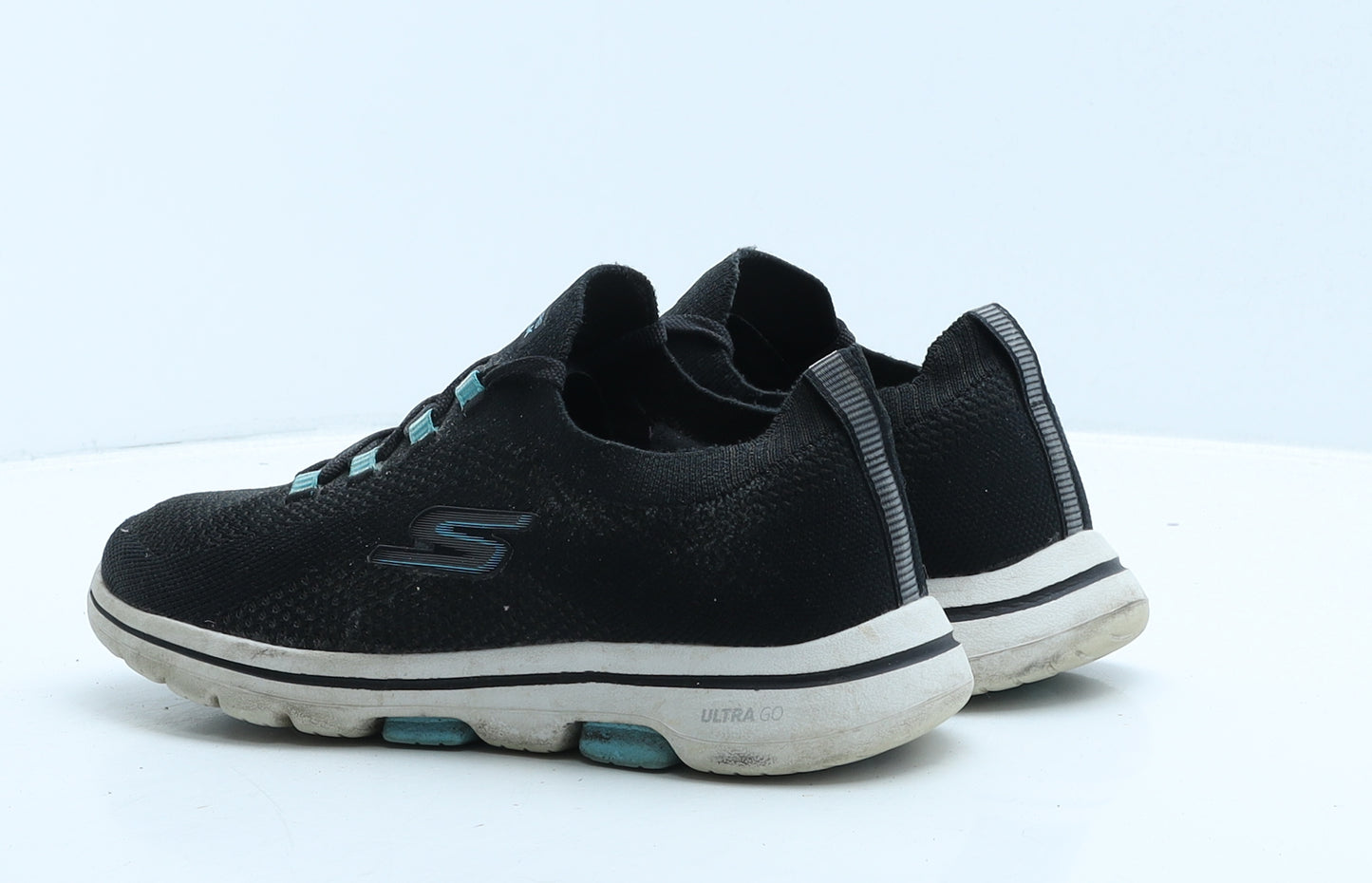 Skechers Womens Black Geometric Fabric Trainer UK 4.5 37.5