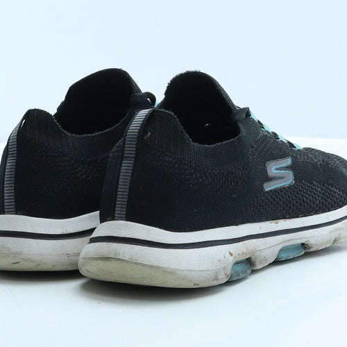 Skechers Womens Black Geometric Fabric Trainer UK 4.5 37.5