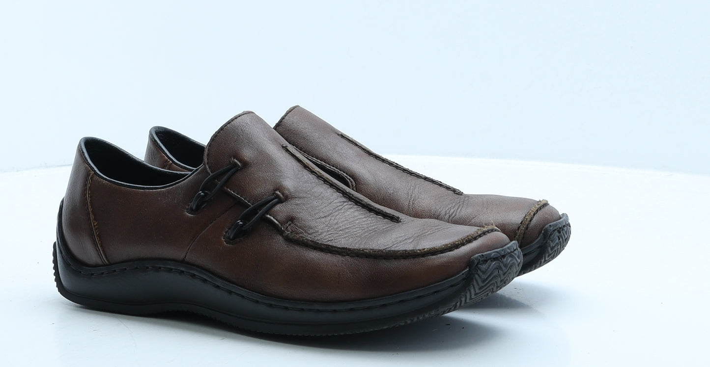 Rieker Womens Brown Leather Loafer Casual UK 7 40