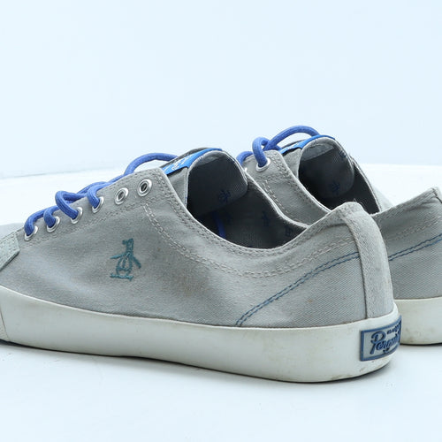 Original Penguin Mens Grey Fabric Trainer UK 8 41