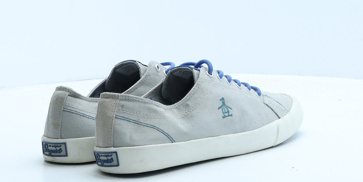 Original Penguin Mens Grey Fabric Trainer UK 8 41