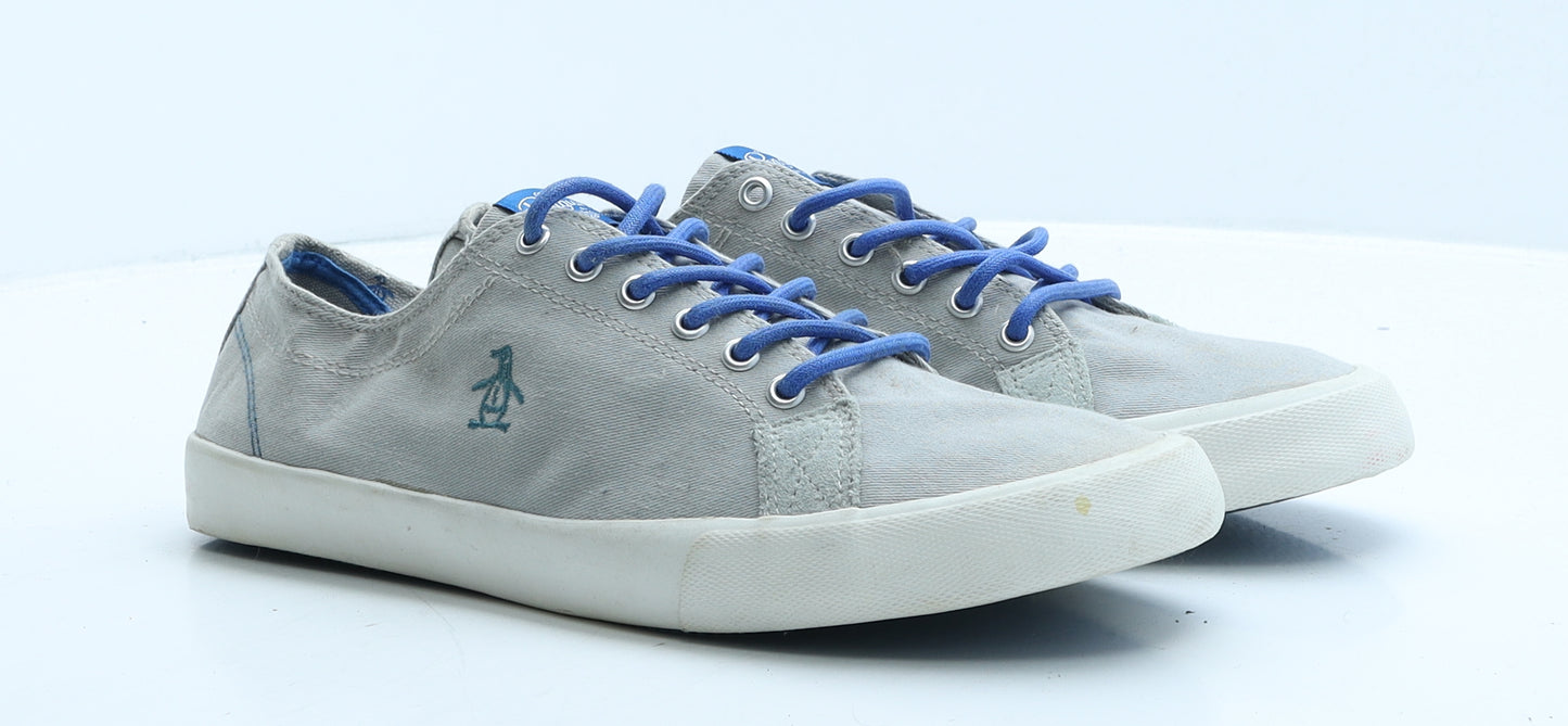 Original Penguin Mens Grey Fabric Trainer UK 8 41