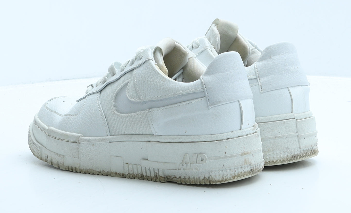 Nike Womens White Leather Trainer UK 4 37.5 - Air Force 1