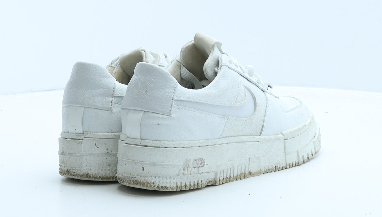 Nike Womens White Leather Trainer UK 4 37.5 - Air Force 1