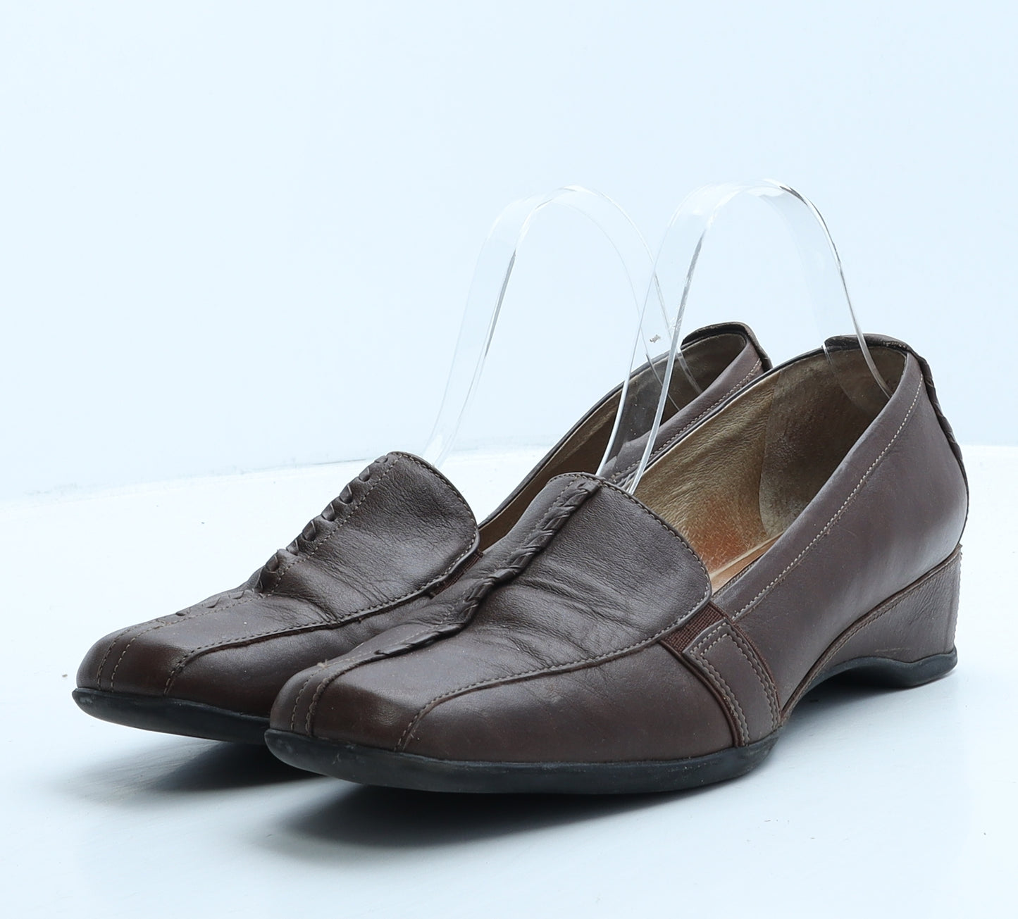 K by Clarks Womens Brown Leather Loafer Casual UK 7