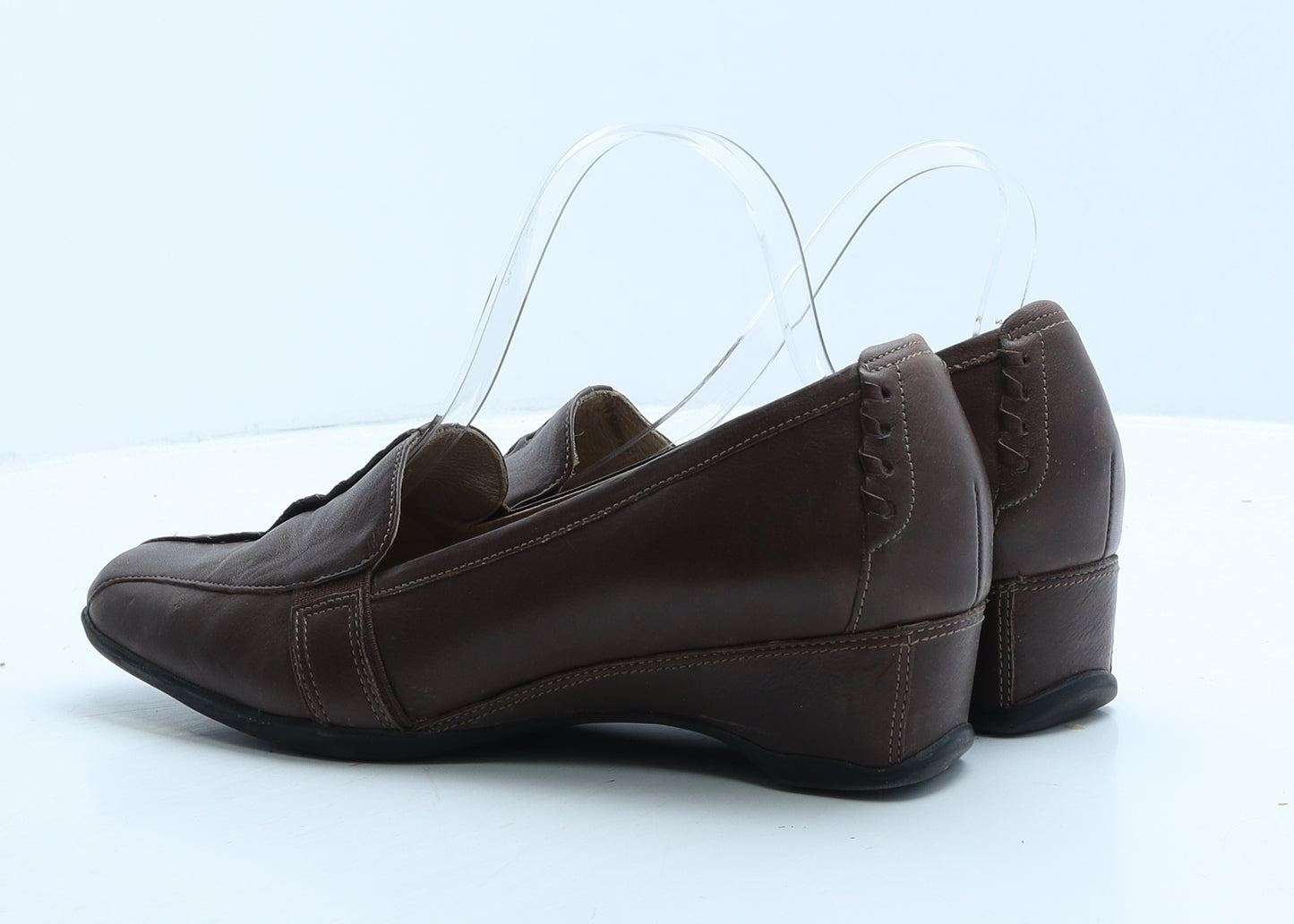 K by Clarks Womens Brown Leather Loafer Casual UK 7