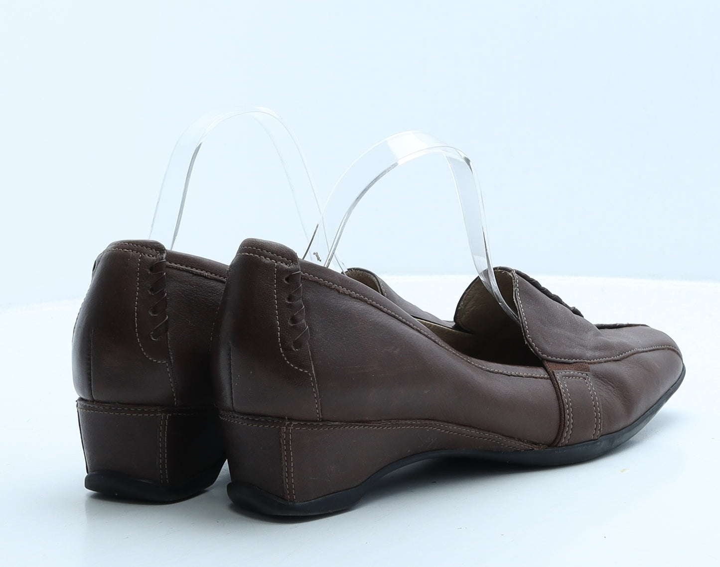K by Clarks Womens Brown Leather Loafer Casual UK 7