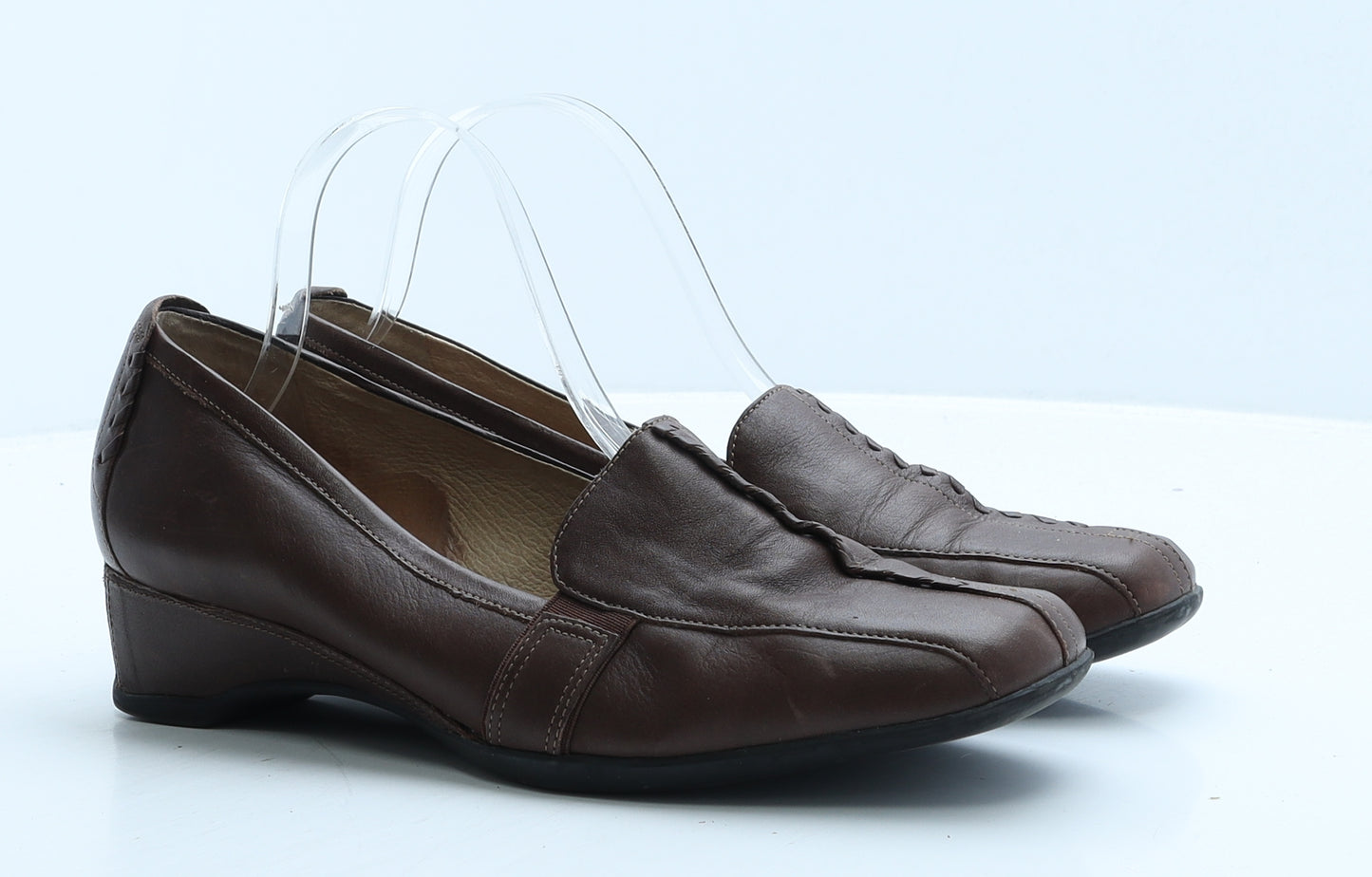 K by Clarks Womens Brown Leather Loafer Casual UK 7
