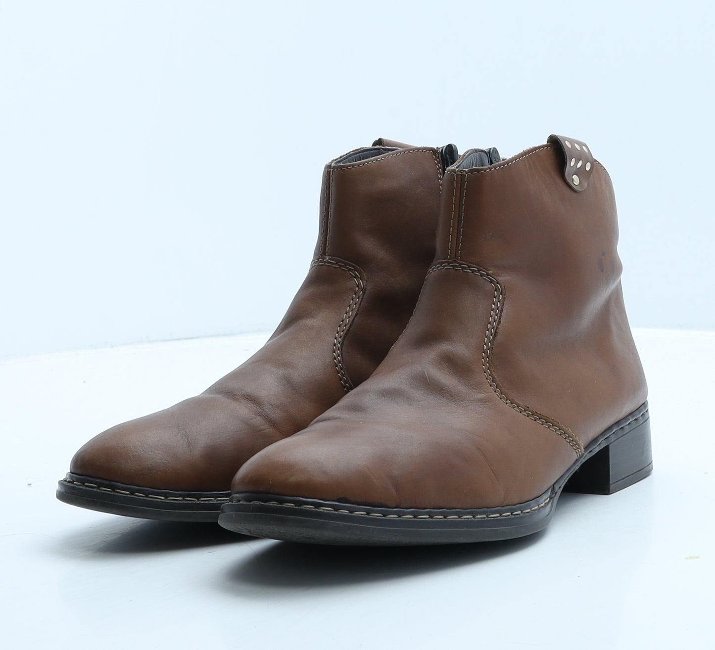 Rieker Womens Brown Leather Cowboy Boot UK 8 41