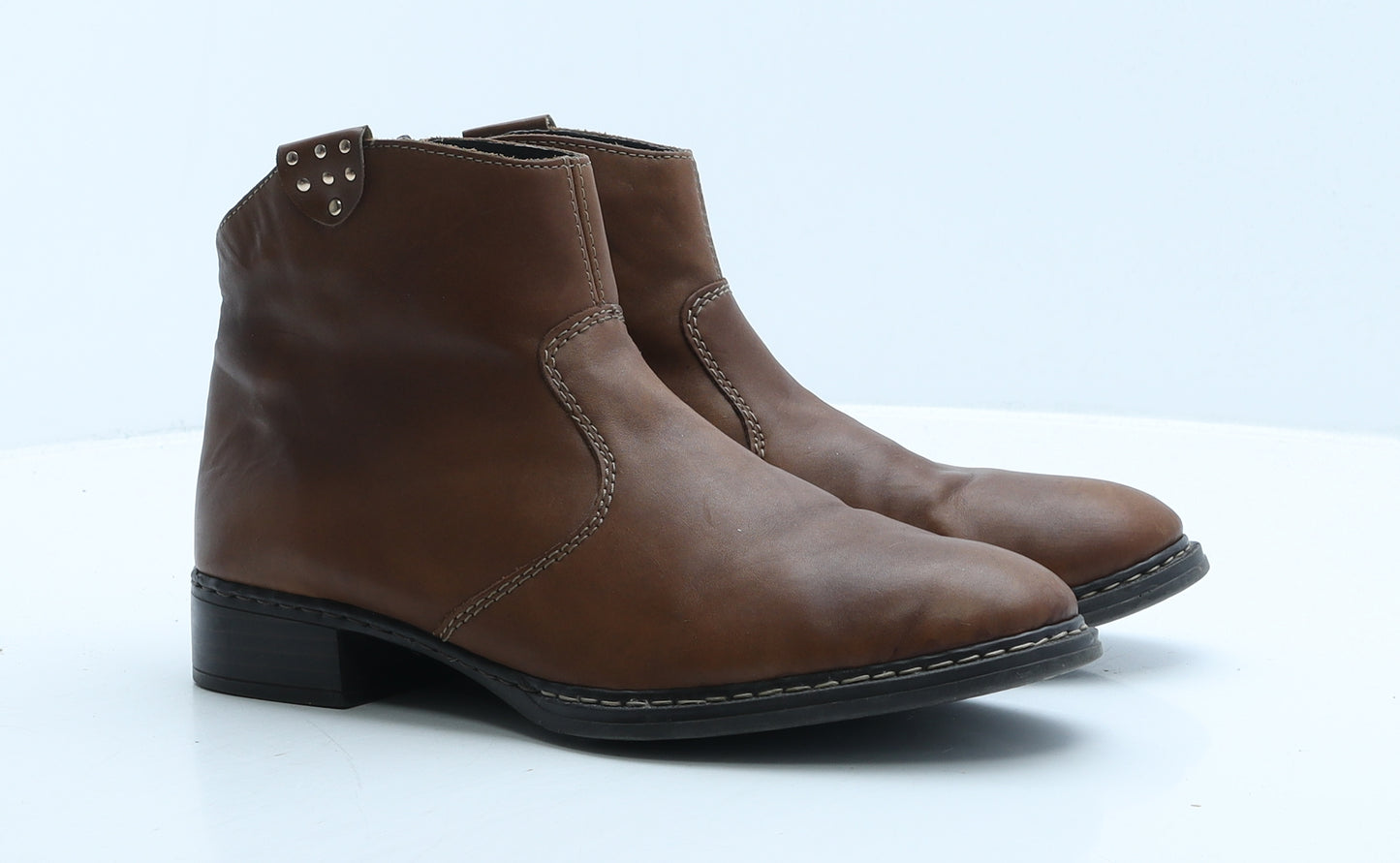 Rieker Womens Brown Leather Cowboy Boot UK 8 41