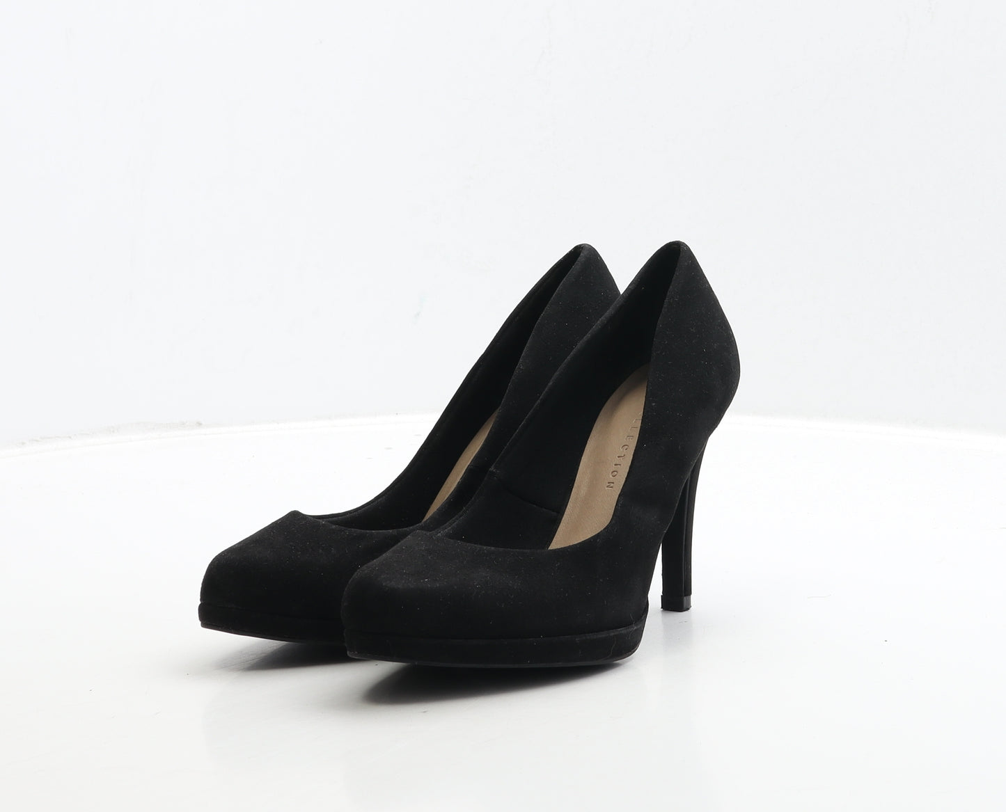 Marks and Spencer Womens Black Suede Court Heel UK 4.5