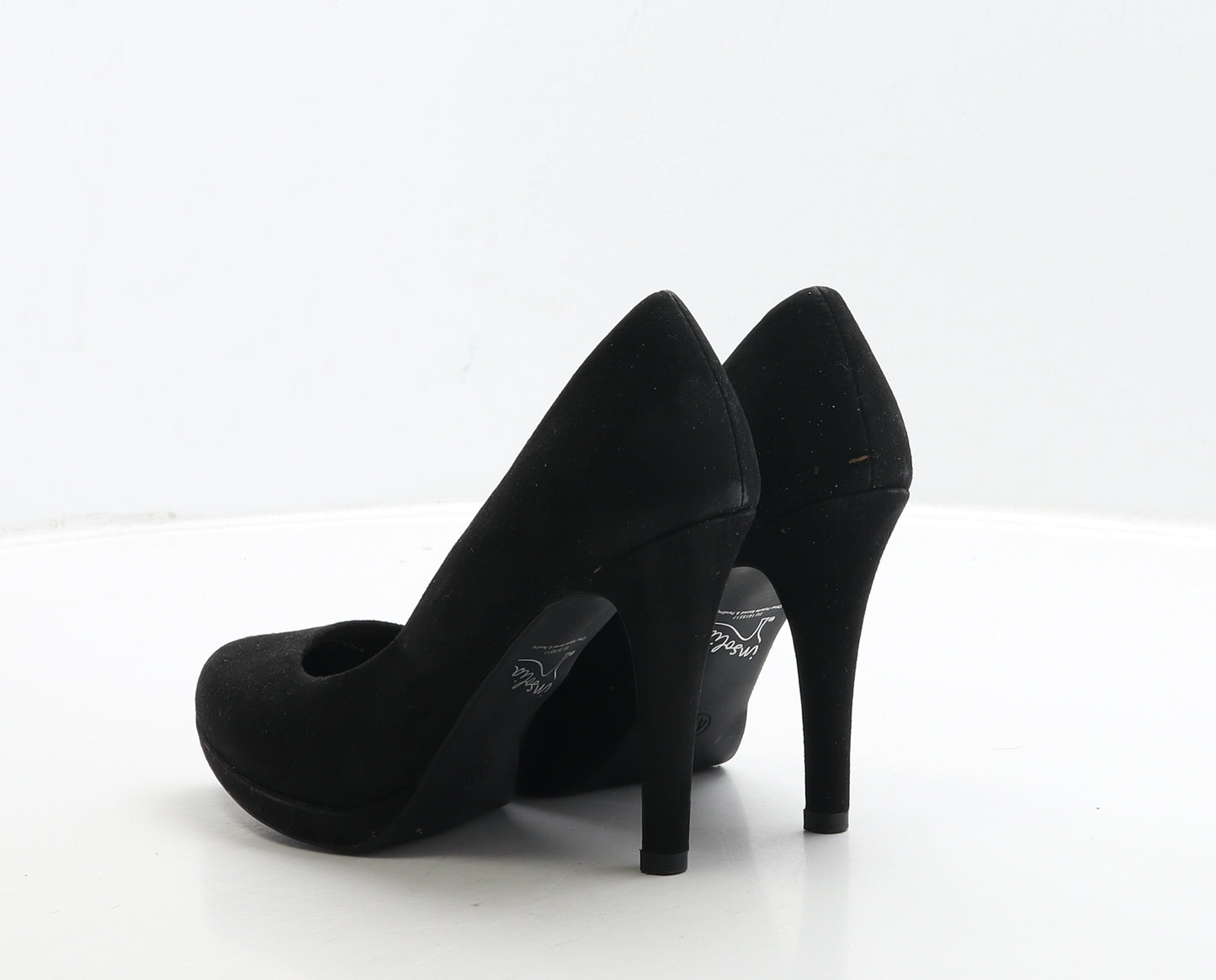 Marks and Spencer Womens Black Suede Court Heel UK 4.5