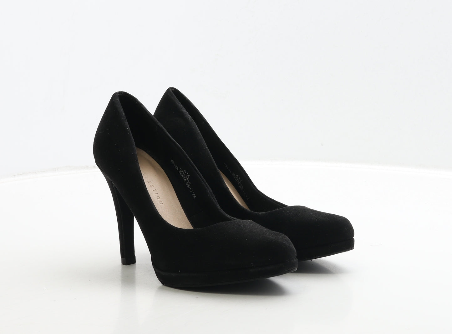 Marks and Spencer Womens Black Suede Court Heel UK 4.5