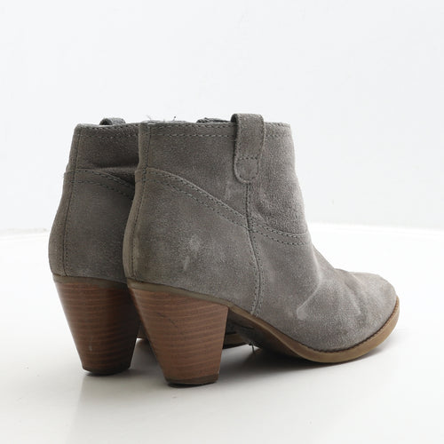 New Look Womens Grey Suede Cowboy Boot UK 5 38