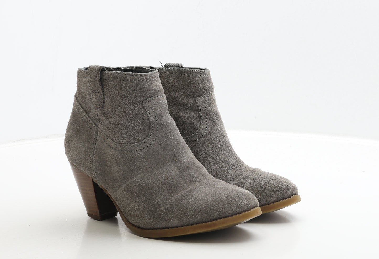 New Look Womens Grey Suede Cowboy Boot UK 5 38