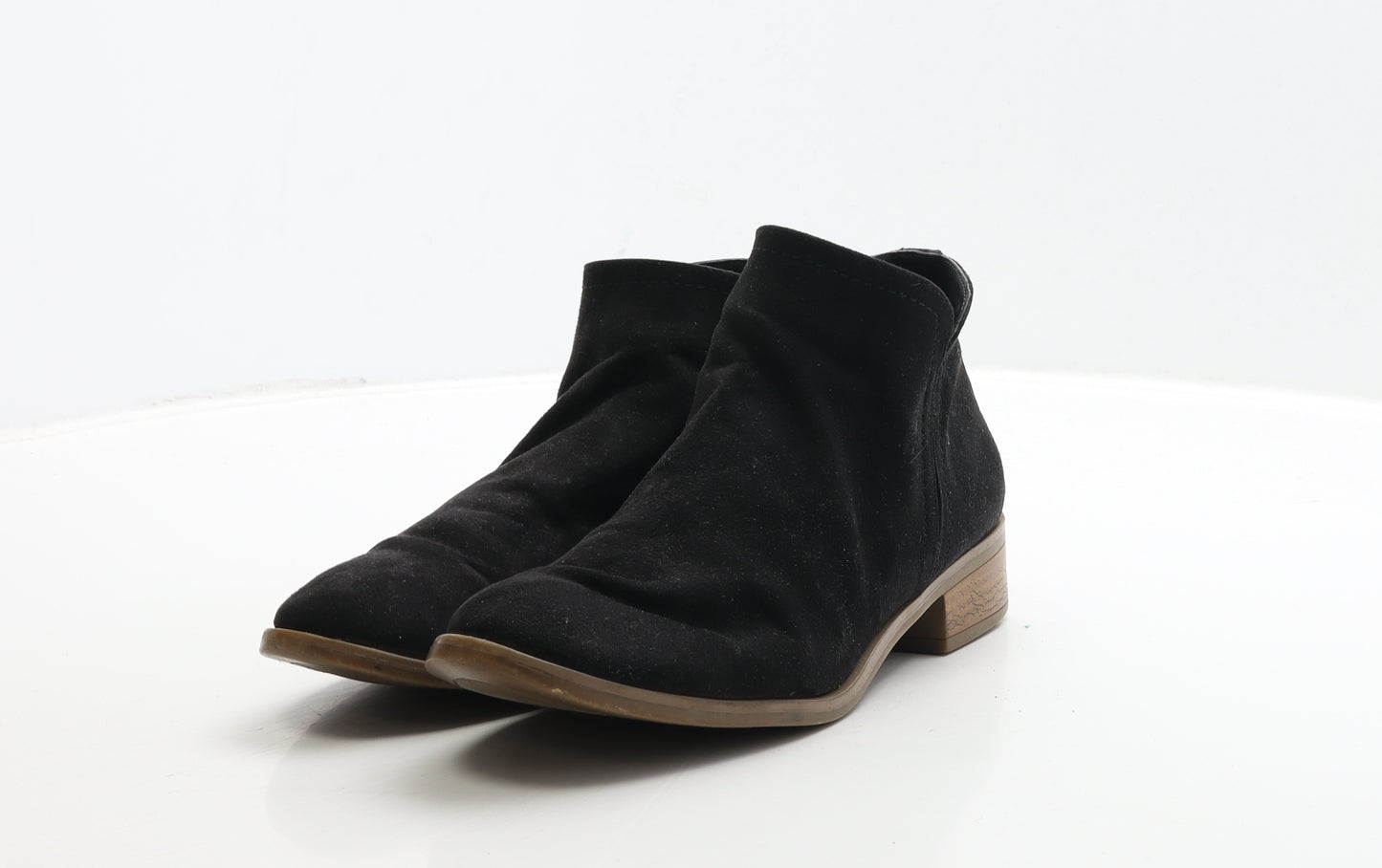 F&F Womens Black Suede Bootie Boot UK 5 38