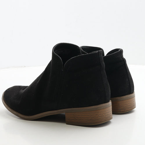 F&F Womens Black Suede Bootie Boot UK 5 38