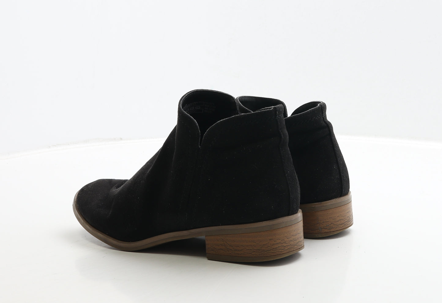 F&F Womens Black Suede Bootie Boot UK 5 38