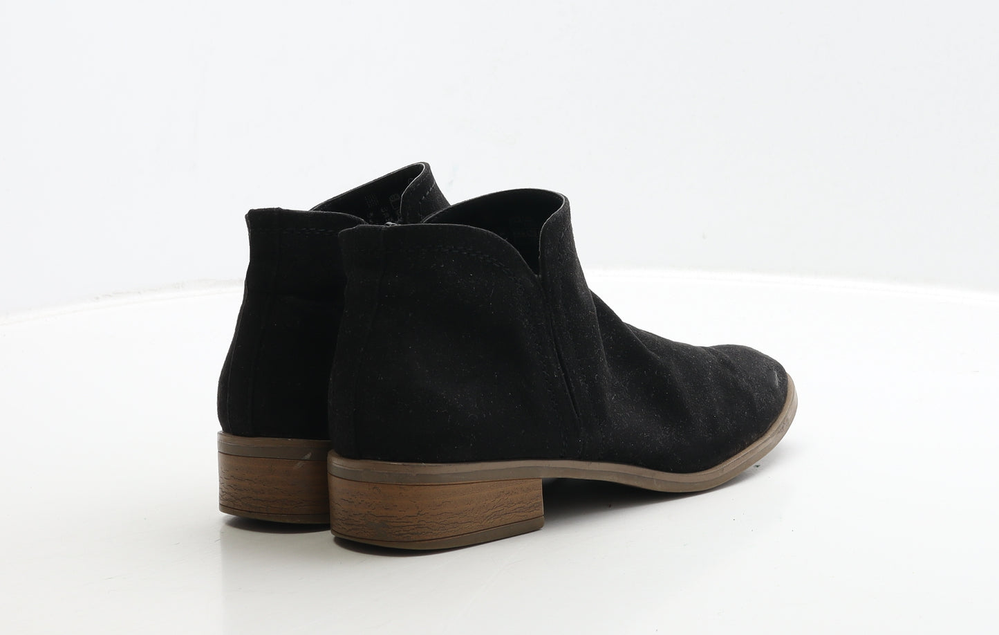 F&F Womens Black Suede Bootie Boot UK 5 38